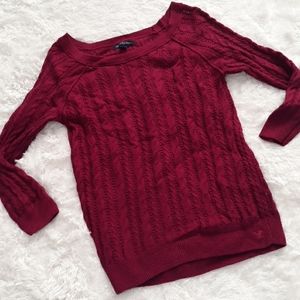 AEO 3/4 Sleeve Classic, Fitted Sweater